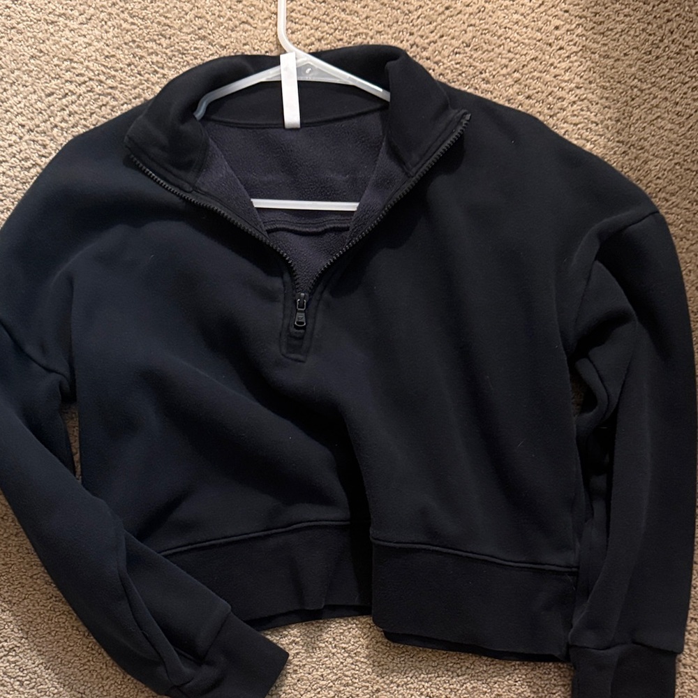 Fabletics Black Quarter-Zip Women's Sweater